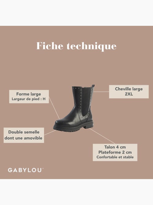 Bottines larges taille 2XL - Modèle Jade - Kiabi