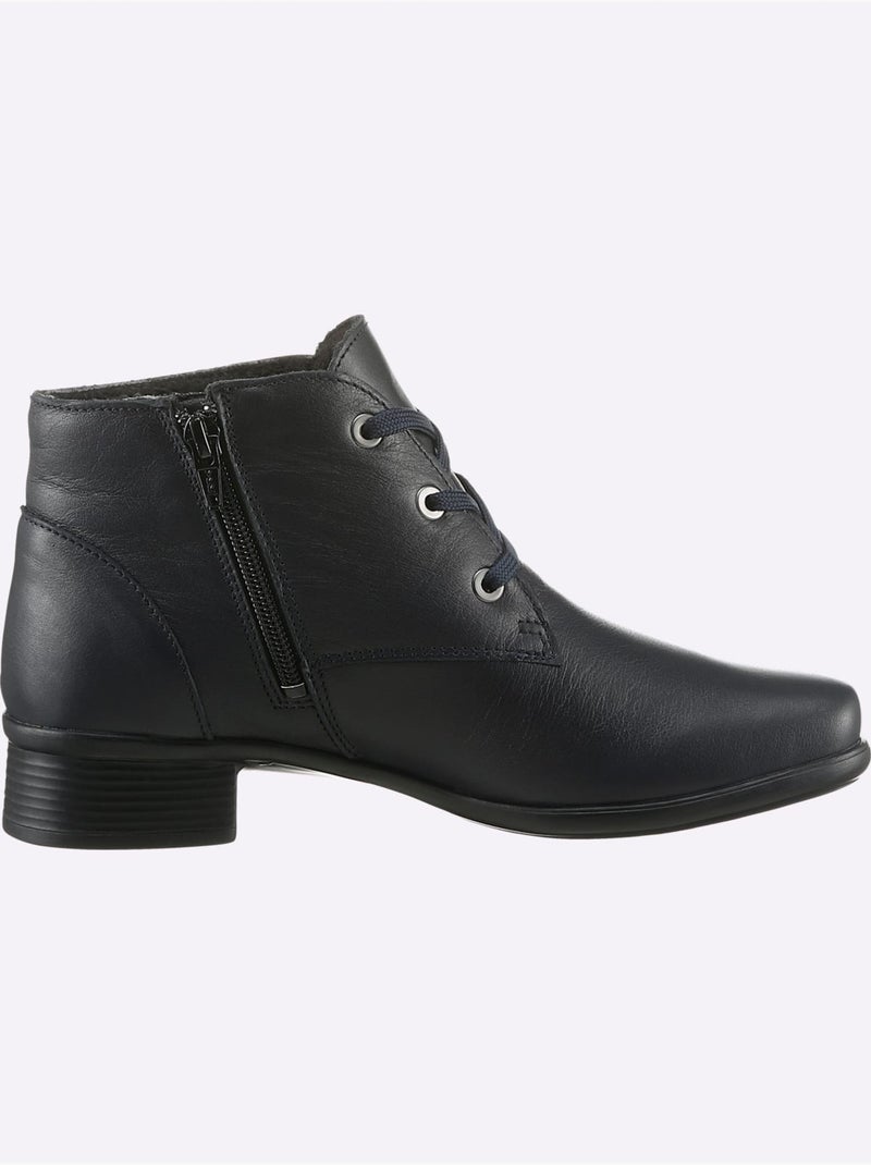 Bottines largeur pied fort - taille standard - witt Bleu marine - Kiabi