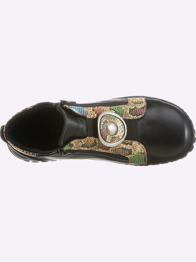 Bottines Largeur Pied Normal - Taille Standard - Witt Noir - Kiabi