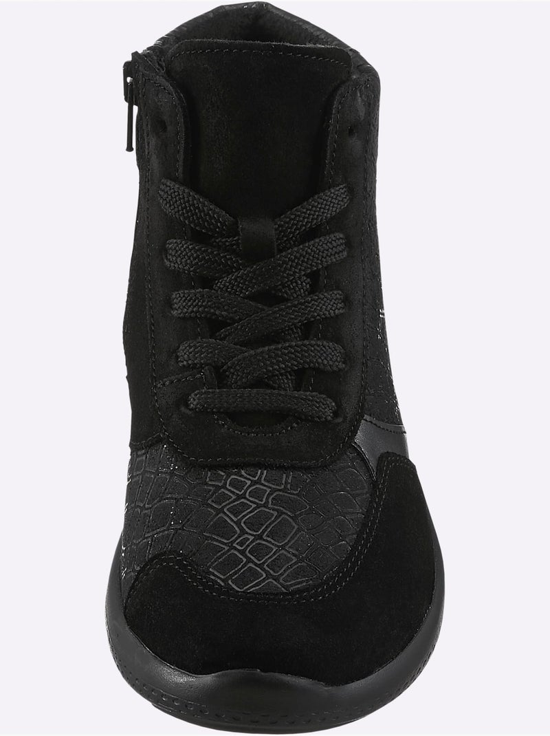 Bottines largeur pied très fort - taille standard - witt Noir - Kiabi