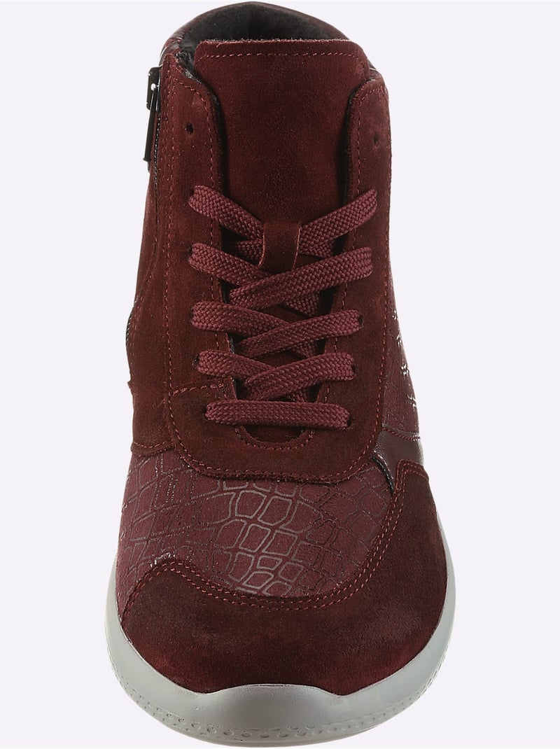 Bottines largeur pied très fort - taille standard - witt Rouge foncé - Kiabi