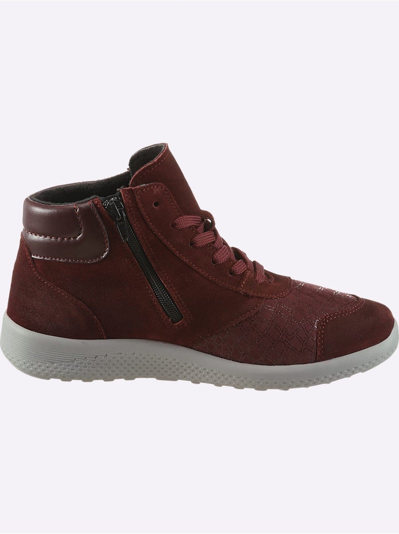 Bottines largeur pied très fort - taille standard - witt Rouge foncé - Kiabi
