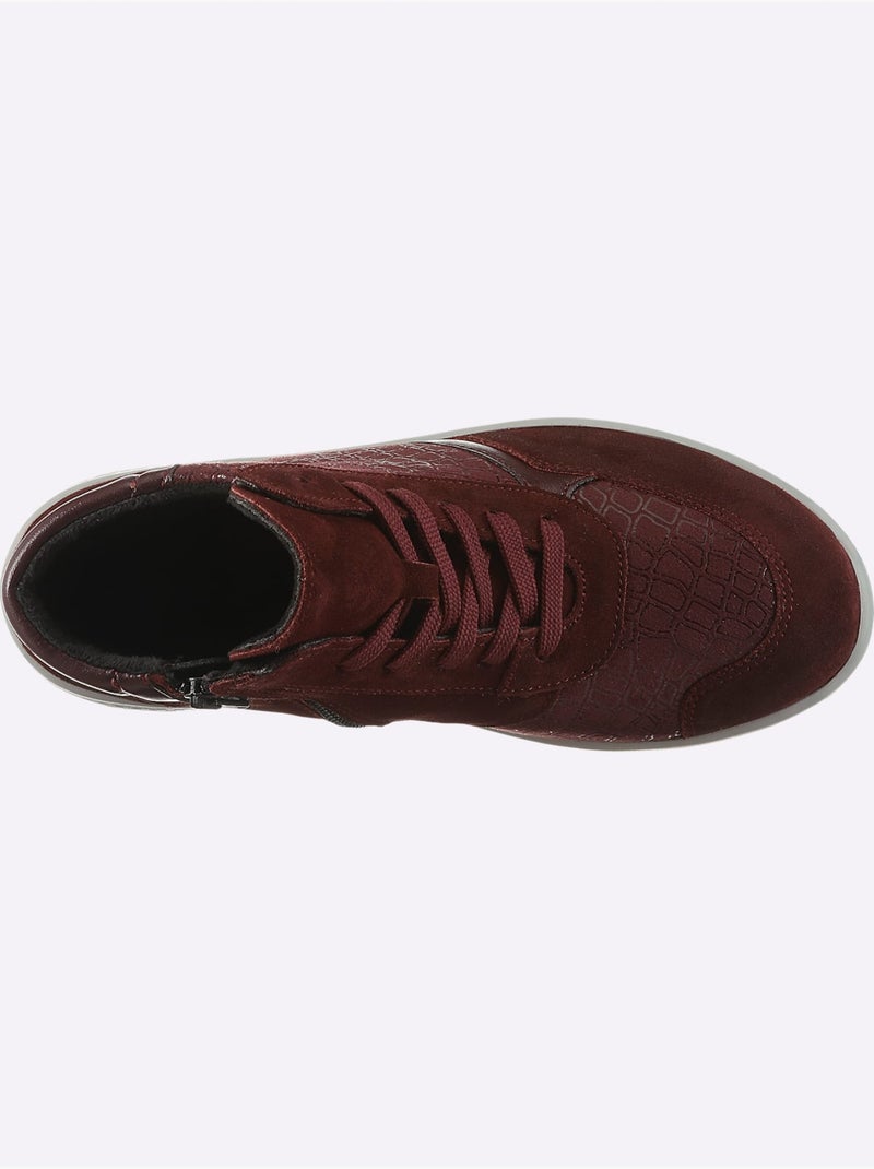 Bottines largeur pied très fort - taille standard - witt Rouge foncé - Kiabi