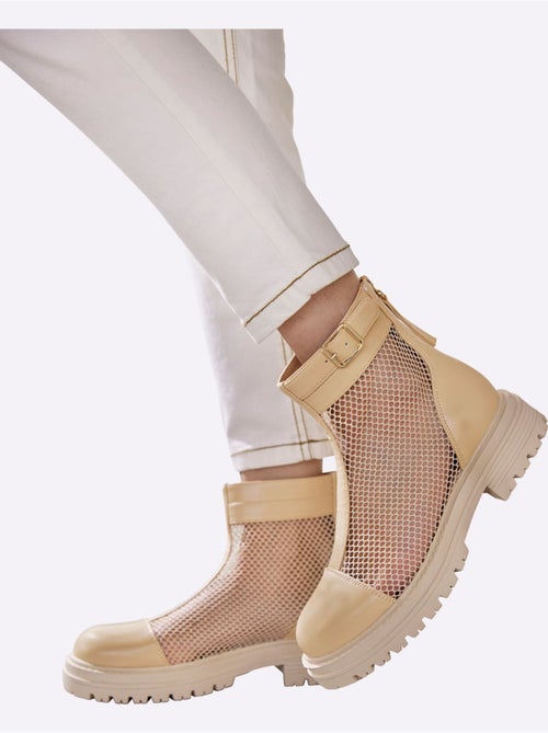 Bottines Matière Synthétique - Taille Standard - helline - Kiabi