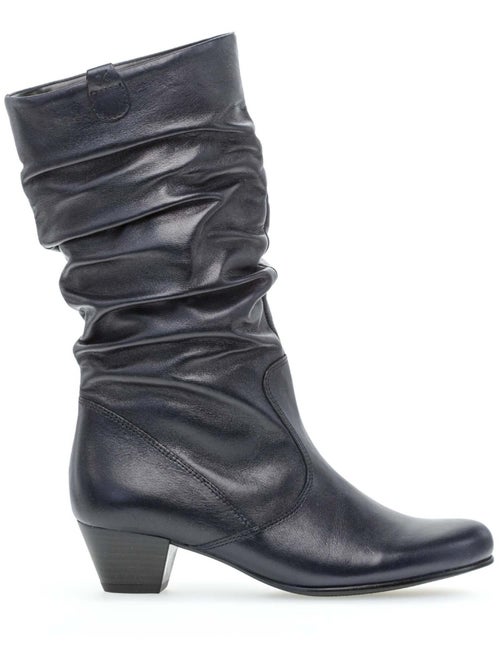 Bottines Mid  en cuir - Kiabi