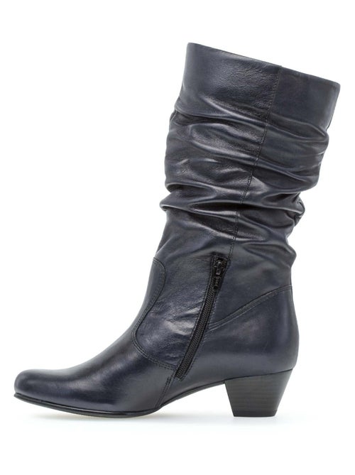 Bottines Mid  en cuir - Kiabi