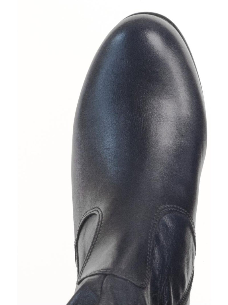 Bottines Mid  en cuir Bleu - Kiabi