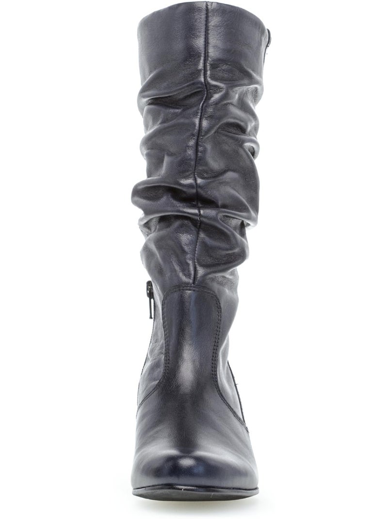 Bottines Mid  en cuir Bleu - Kiabi