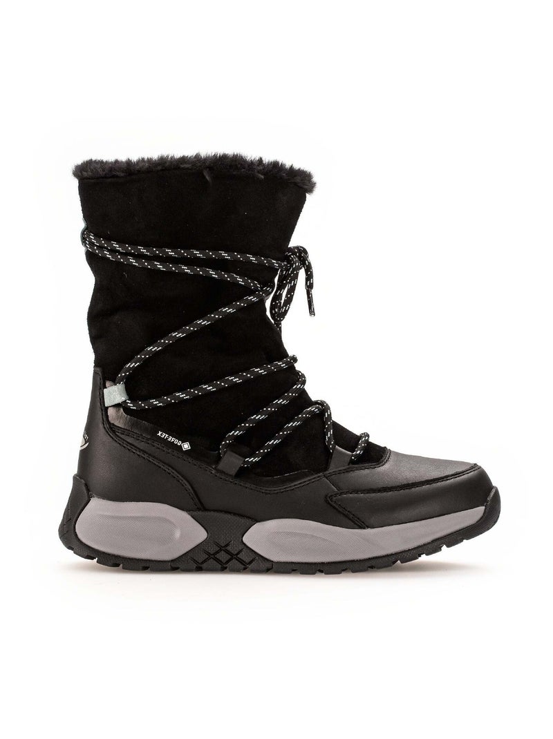 Bottines mid  en cuir lisse Gabor Noir Noir - Kiabi
