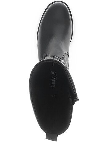 Bottines mid en cuir lisse