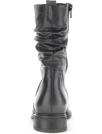 Bottines mid en cuir lisse