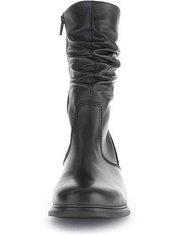 Bottines mid en cuir lisse