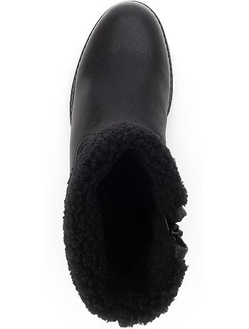 Bottines mid en cuir lisse