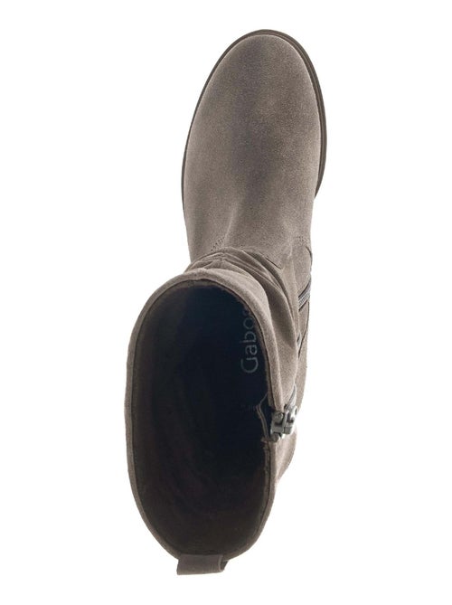 Bottines mid  en cuir - Kiabi