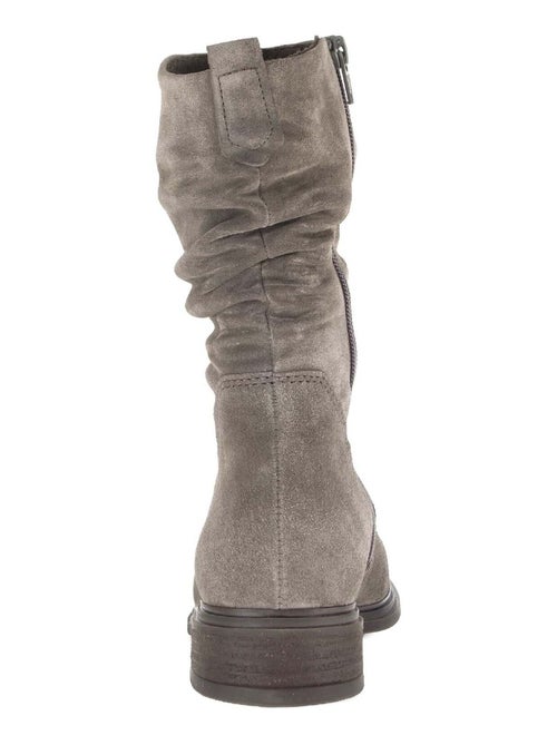 Bottines mid  en cuir - Kiabi