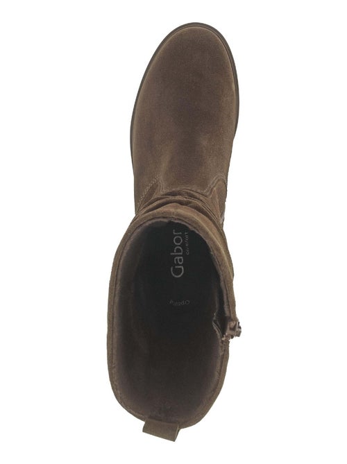 Bottines mid  en cuir - Kiabi