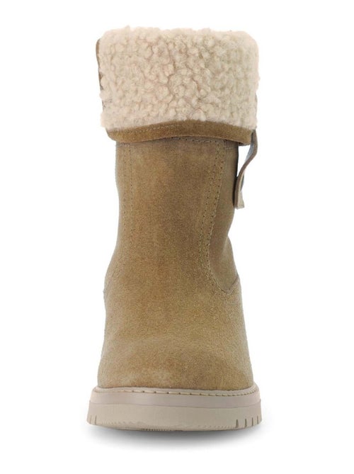 Bottines mid  en cuir - Kiabi