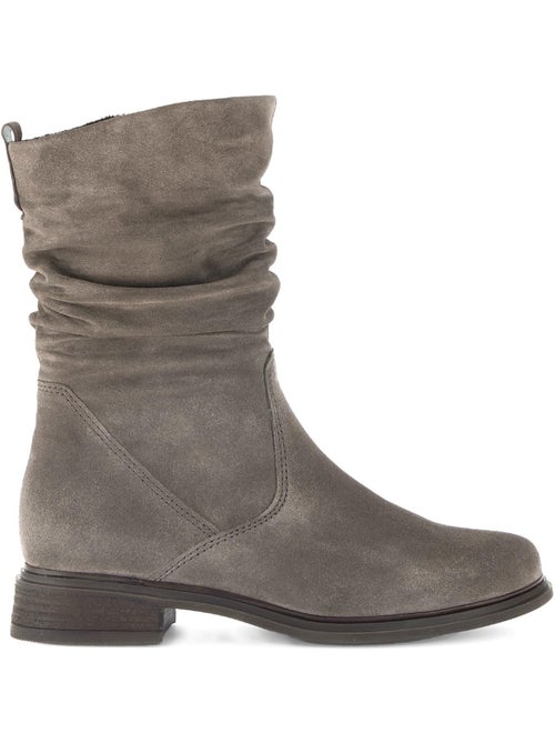 Bottines mid  en cuir - Kiabi