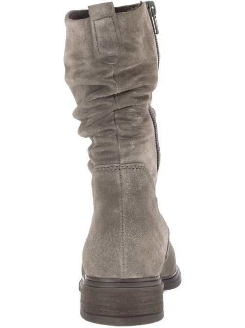 Bottines mid  en cuir - Kiabi