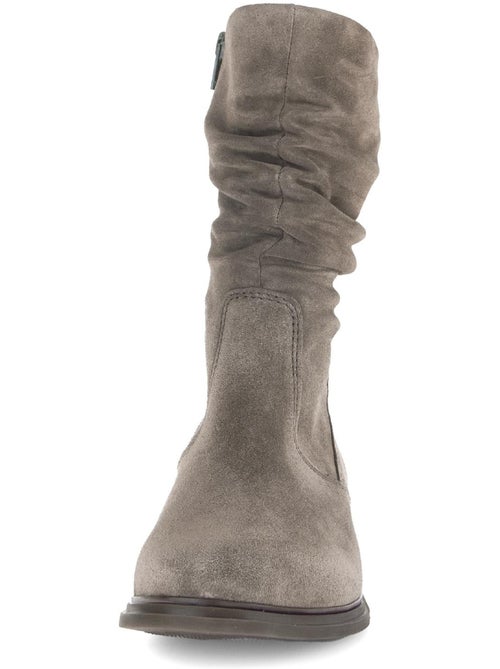 Bottines mid  en cuir - Kiabi