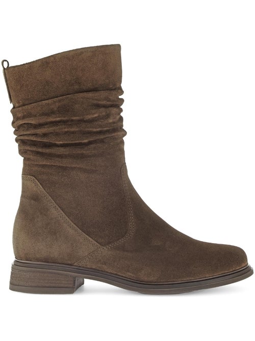 Bottines mid  en cuir - Kiabi