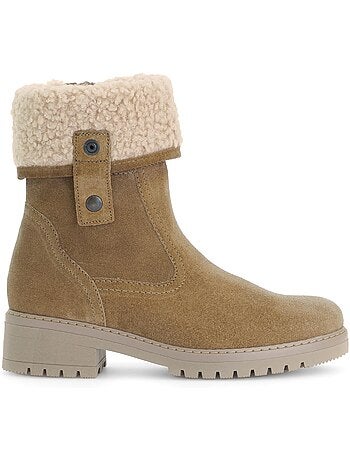 Bottines mid en cuir