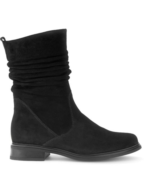 Bottines mid  en cuir - Kiabi