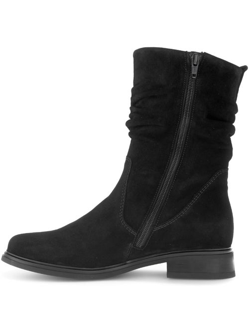 Bottines mid  en cuir - Kiabi