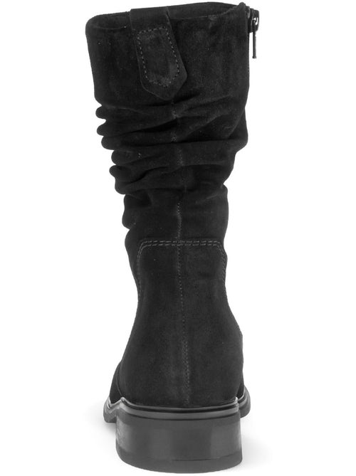 Bottines mid  en cuir - Kiabi