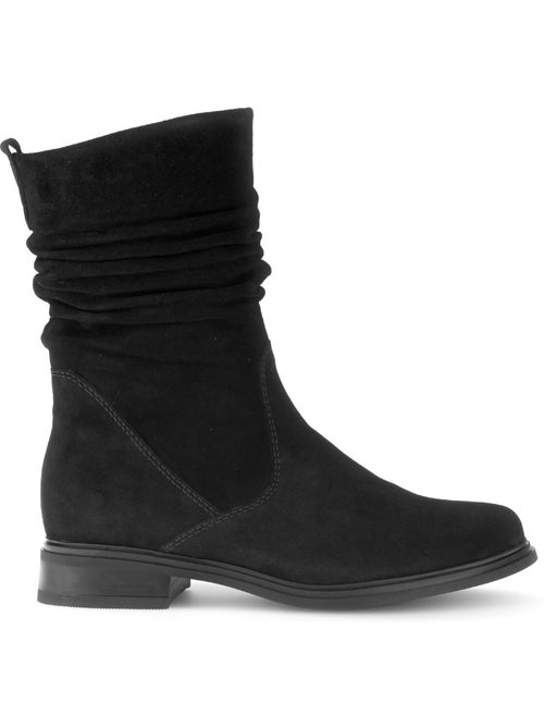 Bottines mid  en cuir - Kiabi