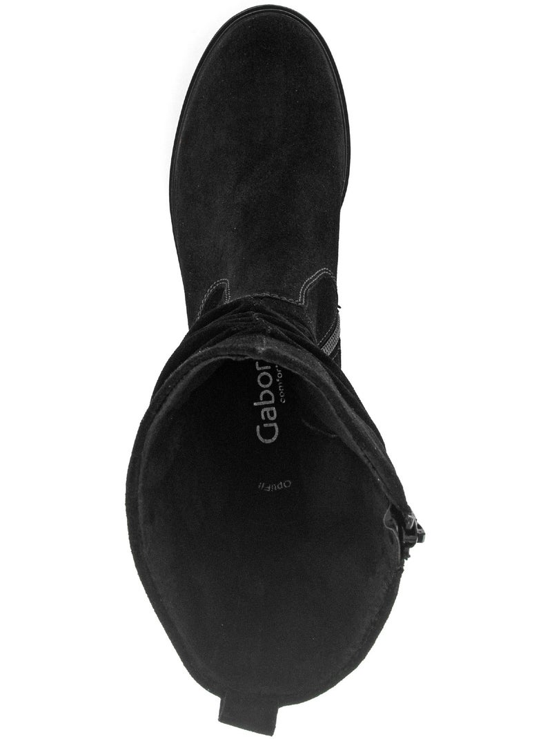 Bottines mid  en cuir Noir Noir - Kiabi