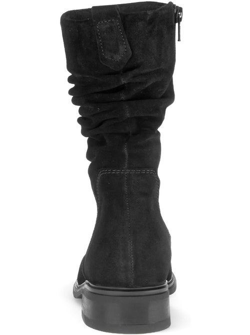 Bottines mid  en cuir - Kiabi