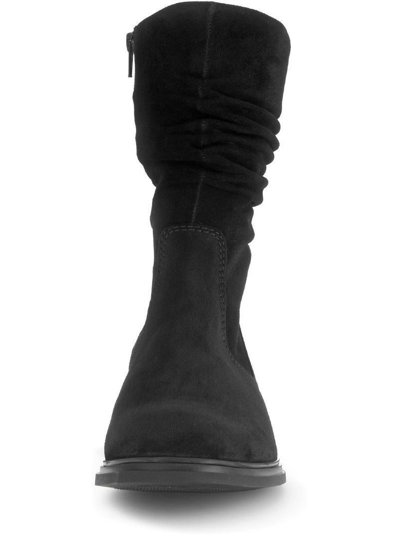 Bottines mid  en cuir Noir Noir - Kiabi