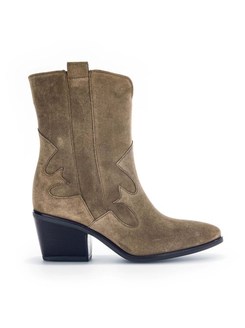 Bottines mid  en velours - Kiabi
