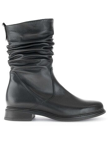 Bottines Mids en cuir lisse