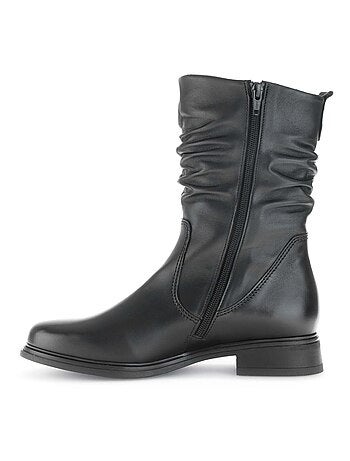 Bottines Mids en cuir lisse