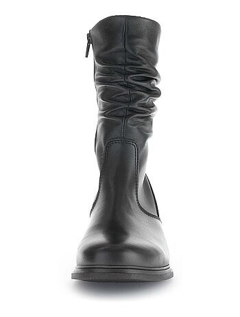 Bottines Mids en cuir lisse