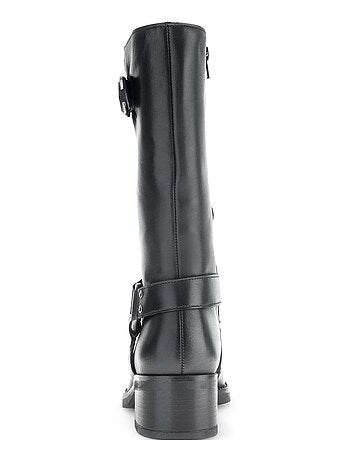 Bottines Mids en cuir lisse