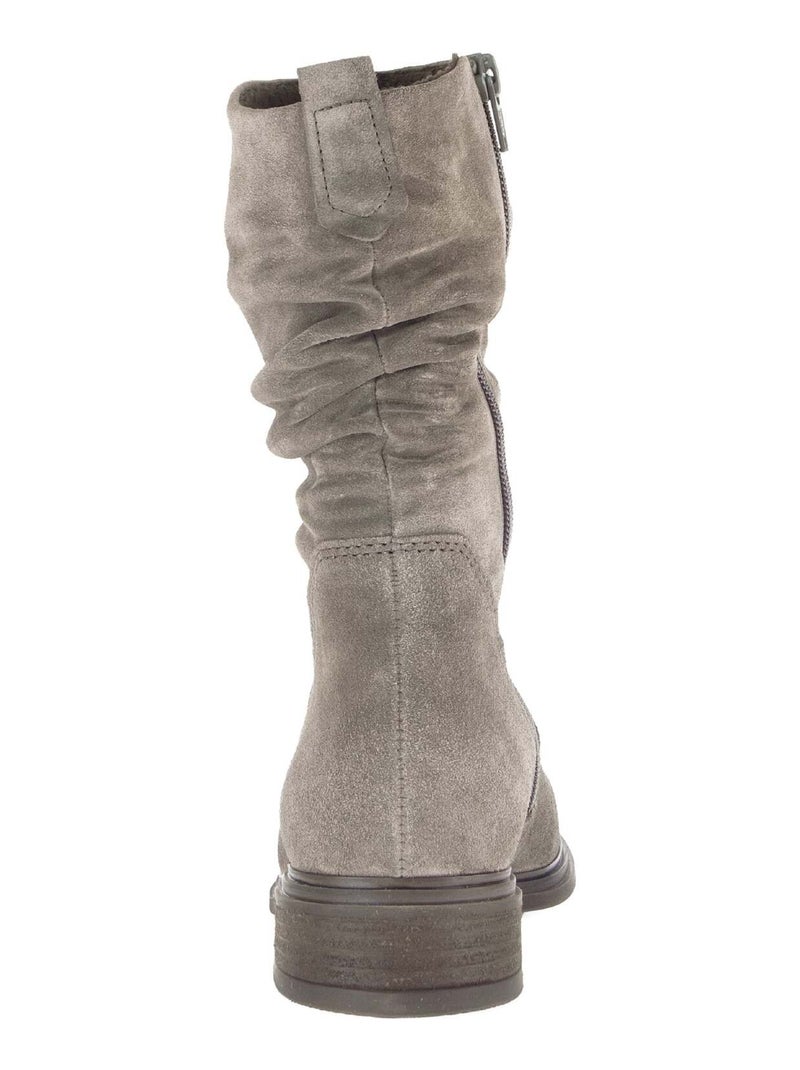 Bottines Mids  en cuir velours Gabor Marron - Kiabi