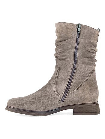 Bottines Mids en cuir velours