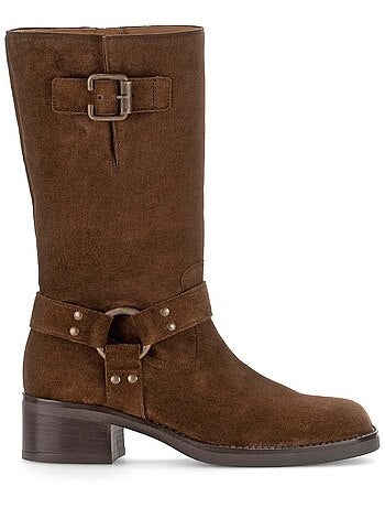 Bottines Mids en cuir velours