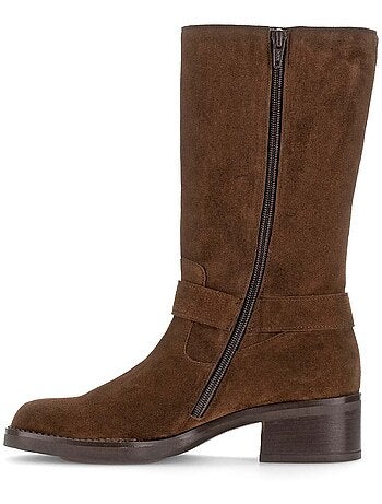 Bottines Mids en cuir velours