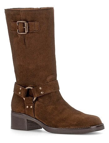 Bottines Mids en cuir velours
