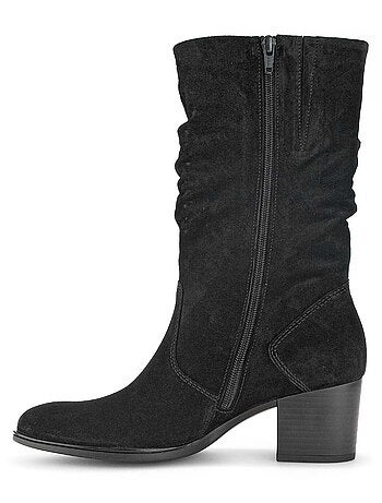 Bottines Mids en cuir velours