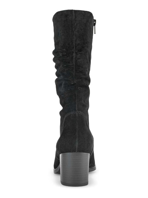Bottines Mids  en cuir velours - Kiabi