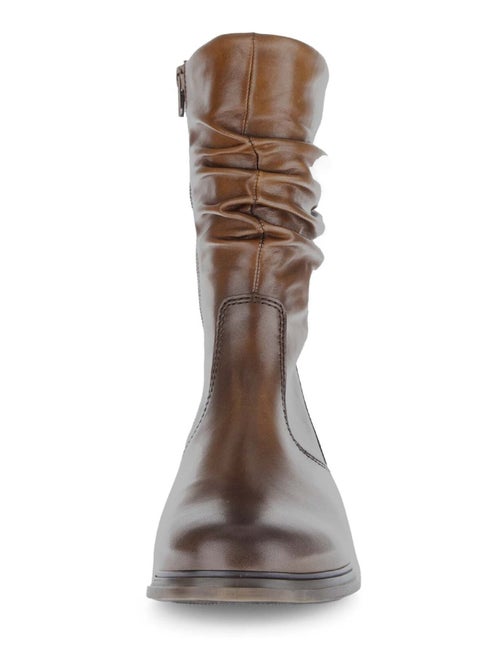 Bottines Mids s en cuir lisse Gabor - Kiabi