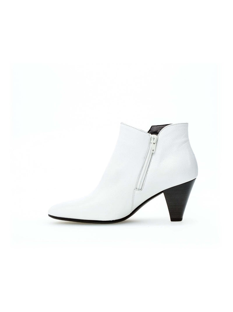 Bottines modernes  en cuir Blanc - Kiabi