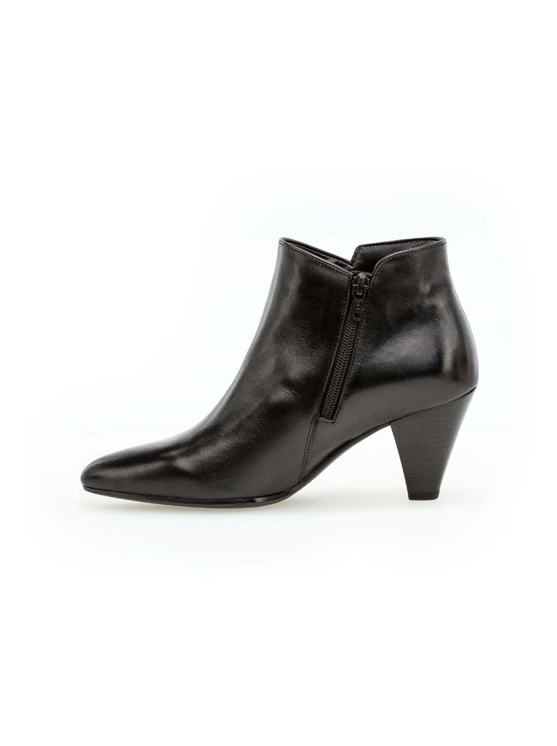 Bottines modernes  en cuir Noir Noir - Kiabi