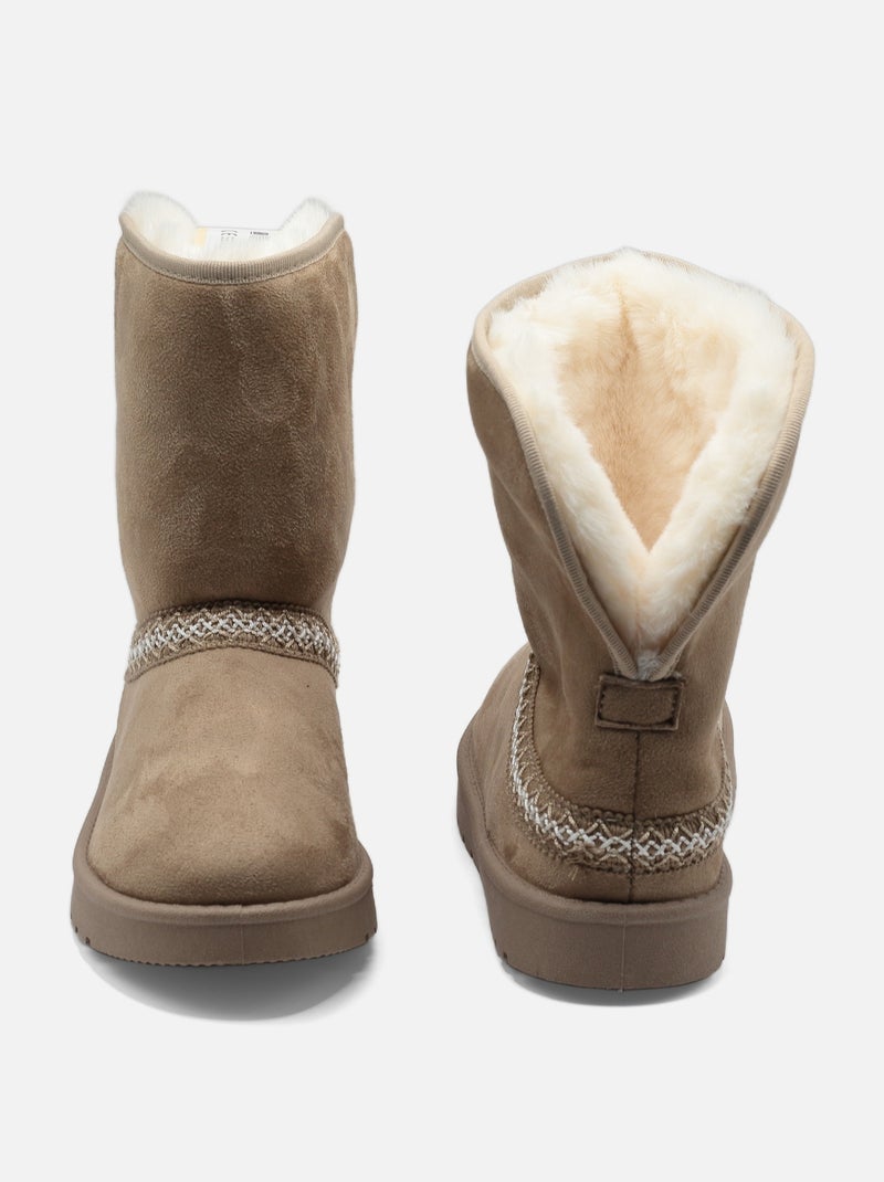 Bottines montantes - C M Kaki - Kiabi