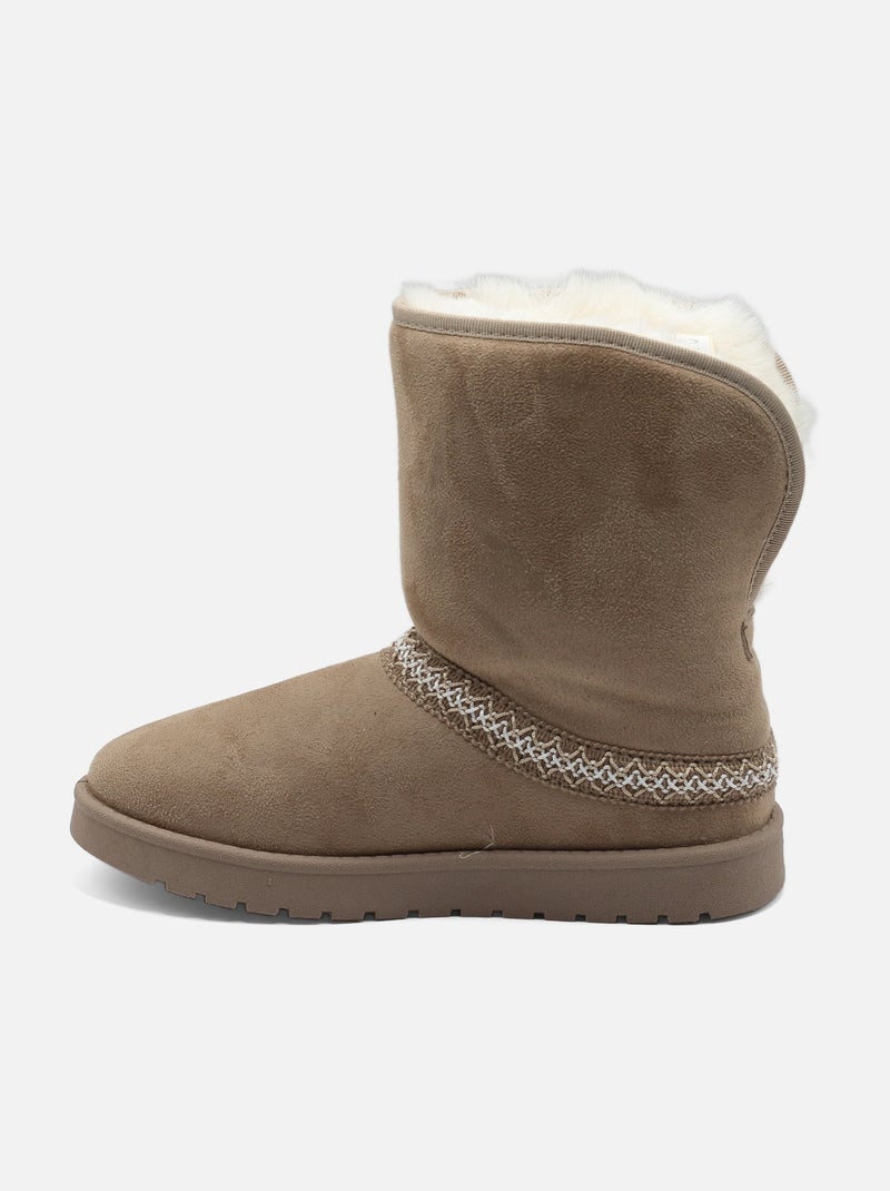 Bottines montantes - C M Kaki - Kiabi